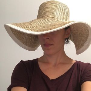 2/$30 Echo Floppy Paper Straw Metallic Hat
